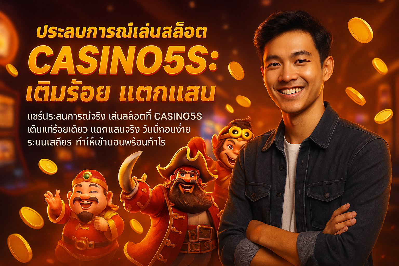 ประสบการณ์เล่นสล็อต CASINO5S เติมร้อย แตกแสน